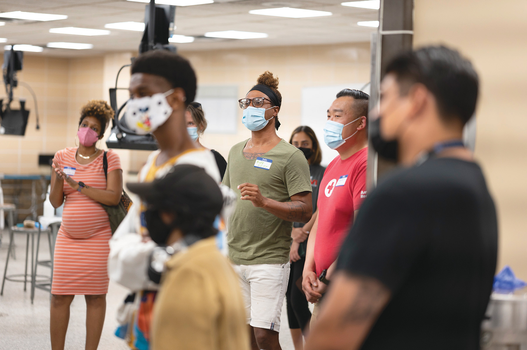 Community members tour the RFU cadaver lab.